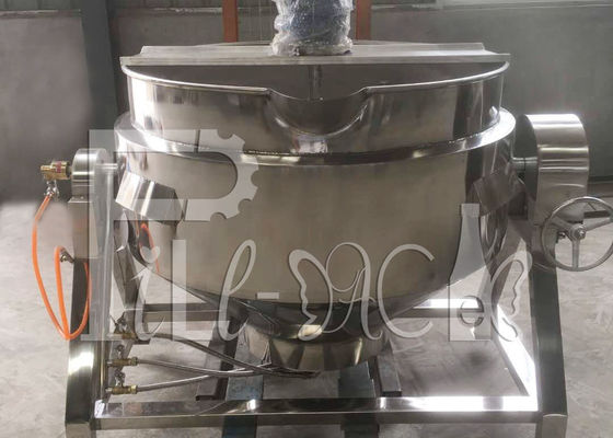 เครื่องทำความร้อนไฟฟ้าสแตนเลสอุตสาหกรรม Steam Jacketed Kettle Tiltable ความจุ 400L
