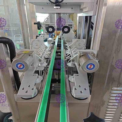 เครื่องติดฉลากแบบแขนเดียวอัตโนมัติ 150BPM 250BPM พร้อมอุโมงค์หด