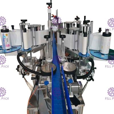 เครื่องติดฉลากขวดแบนสี่เหลี่ยมอัตโนมัติ สติ๊กเกอร์กาวสองหน้ารูปทรงพิเศษ