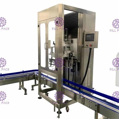 เครื่องติดฉลากแกลลอนแบบคอเดียวแบบอัตโนมัติเต็มรูปแบบ 300BPM