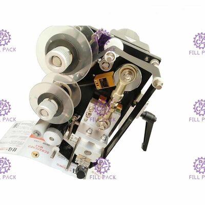 เครื่องติดฉลากขวดกึ่งอัตโนมัติสำหรับฉลากสติกเกอร์พร้อมเครื่องพิมพ์รหัสวันที่