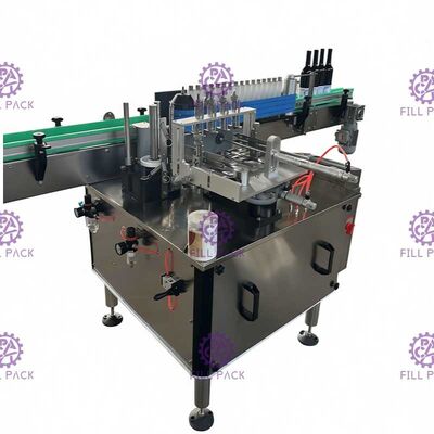 กระจกรอบ Jar อัตโนมัติการติดฉลากเครื่องความเร็วสูงเปียกกาว