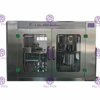 PLC Monoblock บรรจุน้ำดื่มเครื่องดื่มพืชบรรจุเครื่องซักผ้า Capping