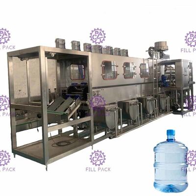 PLC 300BPH 18.9L เครื่องบรรจุขวดน้ำบริสุทธิ์ทนต่อการกัดกร่อน