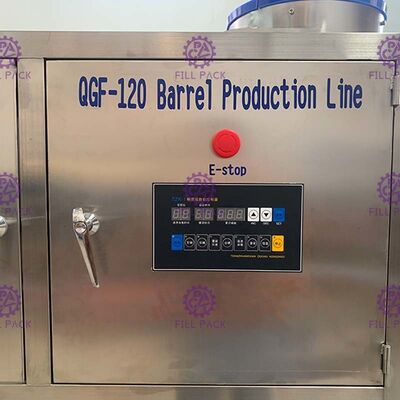 Barrel พลาสติก 5 แกลลอนน้ำเครื่องบรรจุอัตโนมัติหดอุปกรณ์บรรจุภัณฑ์
