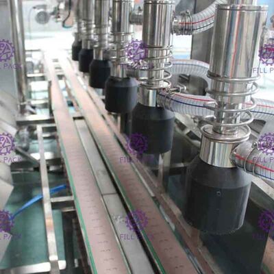 ควบคุม PLC ของเหลวบรรจุเครื่องที่มีผู้ถือแกลลอนสแตนเลส