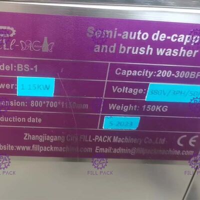 เครื่องบรรจุน้ำกึ่งอัตโนมัติ Decapper 5 แกลลอนพร้อมหน้าต่างตรวจสอบ