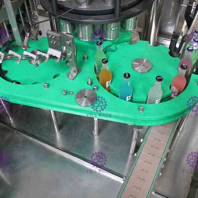 เครื่องบรรจุเครื่องดื่มอัดลมขวดแก้ว Monobloc 3 ใน 1 พร้อมฝาดึงแหวน