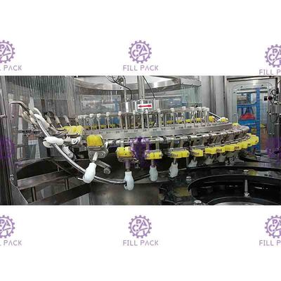 3 In 1 เครื่องดื่มอัดลมบรรจุ Capping Machine ขวดแก้ว Monobloc พร้อมฝาอลูมิเนียม