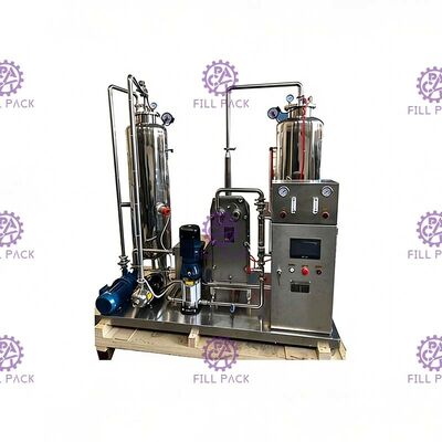 ถังคู่พร้อมแผ่นแลกเปลี่ยนคาร์บอนสำหรับเครื่องผสม CO2 1500L / H