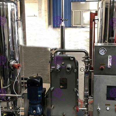 ถังคู่พร้อมแผ่นแลกเปลี่ยนคาร์บอนสำหรับเครื่องผสม CO2 1500L / H
