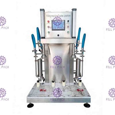 เครื่องบรรจุเบียร์กึ่งอัตโนมัติ ขวดแก้วพลาสติก 2 หัว Line Device Filler