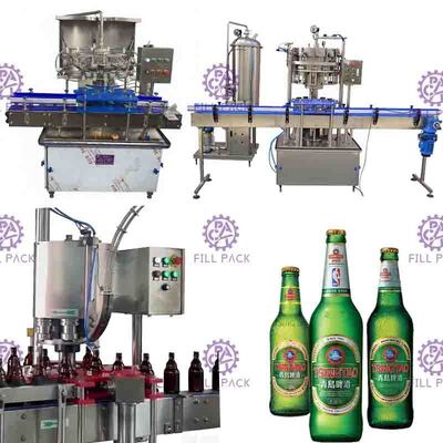 เครื่องล้างขวดแก้วแบบหมุนอัตโนมัติ 2000BPH สำหรับเครื่องบรรจุเบียร์