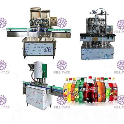1500BPH 2L เครื่องบรรจุเครื่องดื่มอัดลมอัตโนมัติอย่างเต็มที่ขวดพลาสติก PET Soft Beverage