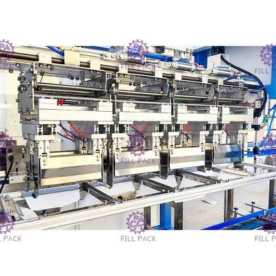 เครื่องบรรจุหีบห่อขวดกาวร้อนให้อาหารอัตโนมัติอย่างต่อเนื่อง