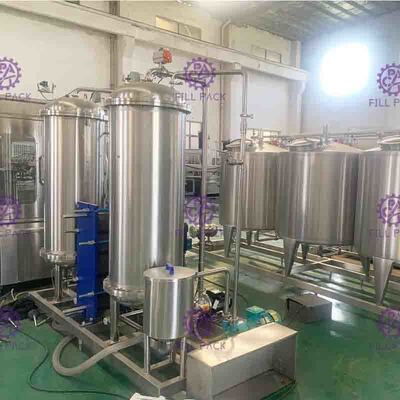 3000L สามถังเครื่องดื่มอัดลมโค้กโคล่าสำหรับสายการผลิตน้ำอัดลม