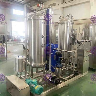 3000L สามถังเครื่องดื่มอัดลมโค้กโคล่าสำหรับสายการผลิตน้ำอัดลม