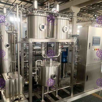 อัตโนมัติ Soft Drink ประมวลผลสายพลังงานสูงโซดาผสม CO2 6000L / H