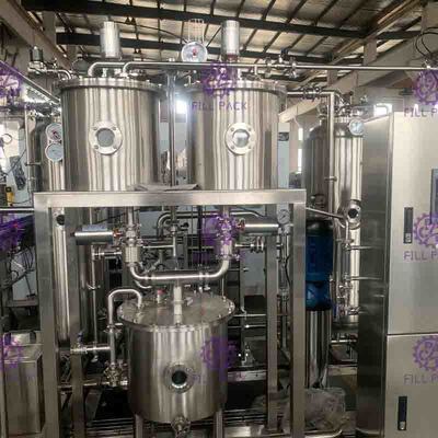 อัตโนมัติ Soft Drink ประมวลผลสายพลังงานสูงโซดาผสม CO2 6000L / H