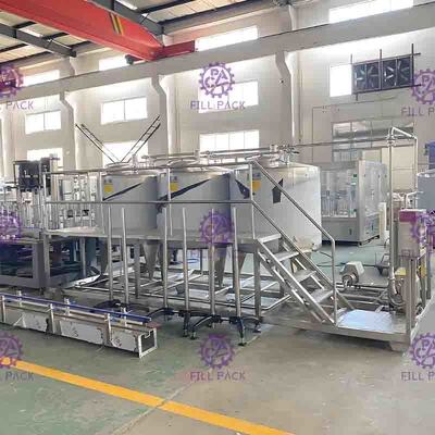 เครื่องดื่มชา 3000L/H อุปกรณ์เตรียมน้ำผลไม้ Plant System Blended Litchi Flavoured