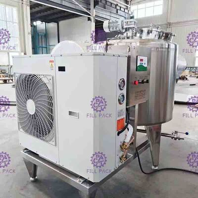 6000L Fresh Milk Direct Cooling ระบบตู้เย็น SUS304 Jacket ถังเก็บแนวนอน Type