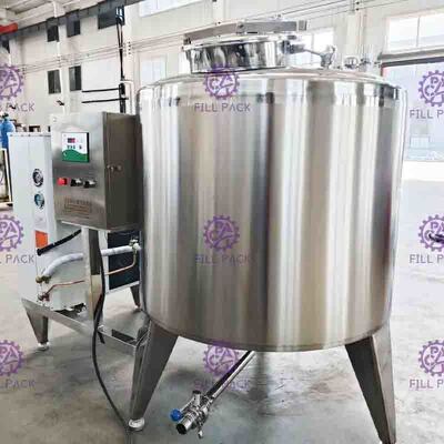 6000L Fresh Milk Direct Cooling ระบบตู้เย็น SUS304 Jacket ถังเก็บแนวนอน Type
