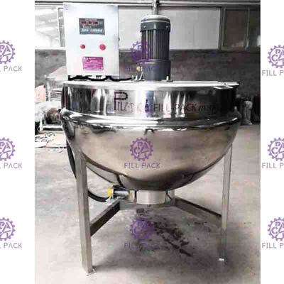 เครื่องทำความร้อนไฟฟ้าสแตนเลสอุตสาหกรรม Steam Jacketed Kettle Tiltable ความจุ 400L