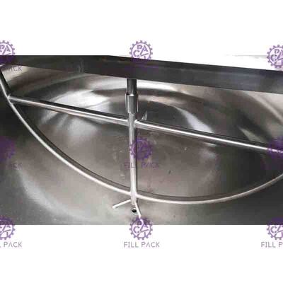 เครื่องทำความร้อนไฟฟ้าสแตนเลสอุตสาหกรรม Steam Jacketed Kettle Tiltable ความจุ 400L