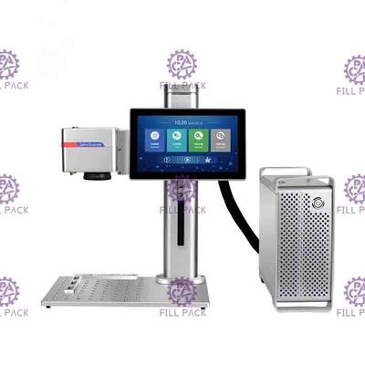 เครื่องพิมพ์เลเซอร์โต๊ะขนาด 20W สําหรับเครื่องหมายวันที่และรหัสชุดบนกล่องกล่องและขวดไวน์