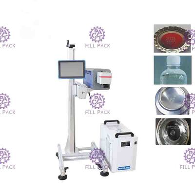 สายการพิมพ์วันที่ด้วยเลเซอร์ระบายความร้อนด้วยอากาศ 1KW / โรงงาน / หน่วยสำหรับขวดเครื่องดื่ม