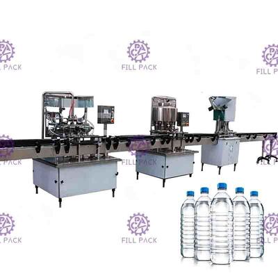 เครื่องบรรจุขวดน้ำบริสุทธิ์ 2 ลิตรอัตโนมัติ 2000BPH, เครื่องล้างขวดเติม Capper