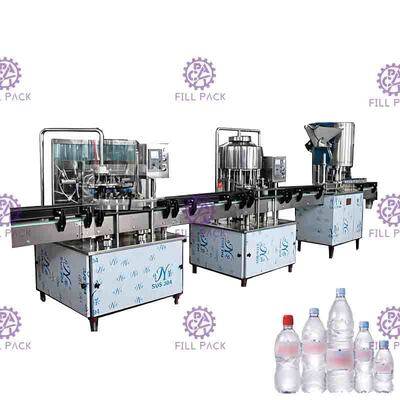 2000BPH Monoblock น้ำยาล้างแร่บรรจุ Capping Machine ประเภทเชิงเส้น