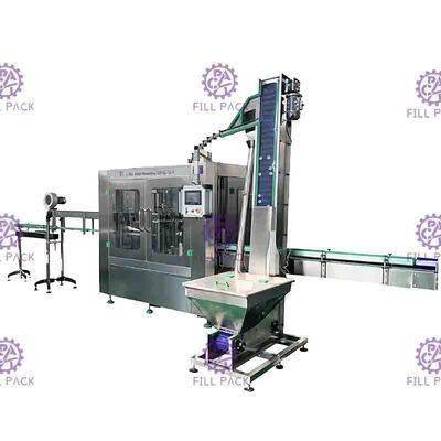 เครื่องบรรจุน้ำดื่มบริสุทธิ์อัตโนมัติขนาดเล็กสำหรับขวดพลาสติก PET