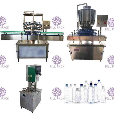 เครื่องบรรจุน้ำดื่มอัตโนมัติ 2000BPH สำหรับขวด PET ขนาดเล็ก