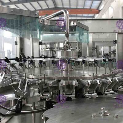 เครื่องบรรจุน้ำผลไม้ 6000BPH พร้อมระบบไหลย้อนพร้อม PLC sontrol