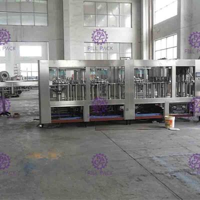 Monoblock Liquid Filling Machine, 5 In 1 ฟิลเลอร์ขวดน้ำผลไม้เยื่อกระดาษพลาสติก