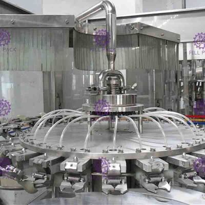 SUS304 เครื่องบรรจุน้ำผลไม้ขวดแก้ว 2 ลิตร 4000BPH พร้อม Homogenizer