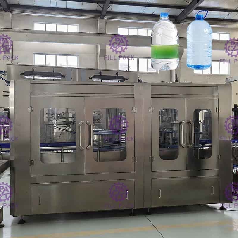 ขวดพลาสติกน้ำแร่ 3L / 5L / 10L 2 In 1 อุปกรณ์การบรรจุขวด / โรงงาน / เครื่องจักร / ระบบ / สาย