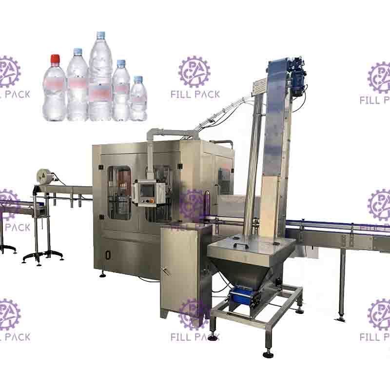 เครื่องบรรจุน้ำปลอดเชื้อความปลอดภัยสูง 0.5L ขวดพลาสติก Monoblock Aseptic 0.5MPA