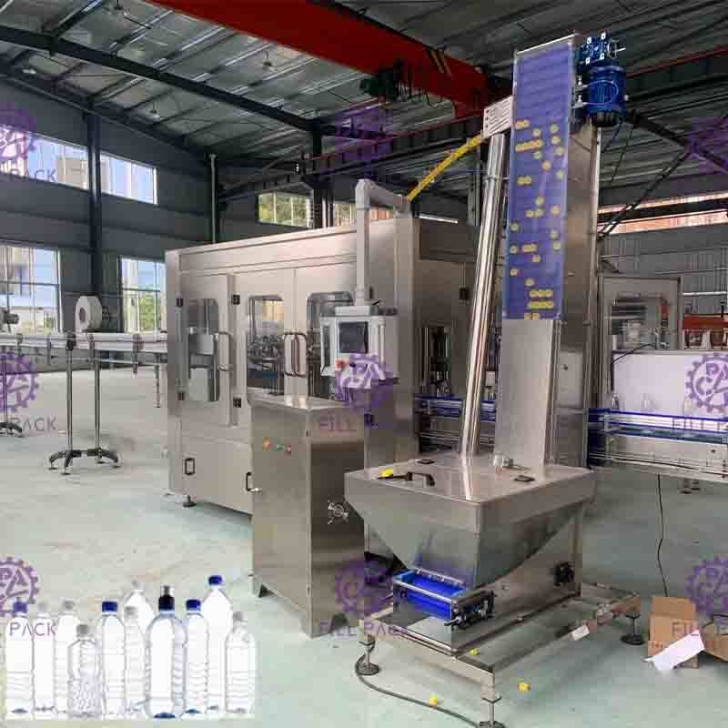 เครื่องบรรจุน้ำแร่ Monoblock 3 ใน 1 เครื่องล้างขวดพลาสติก 10,000BPH